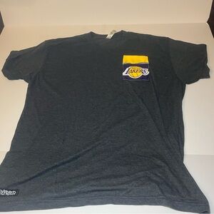LA Lakers T shirt with jersey piece and team emblem size Xl